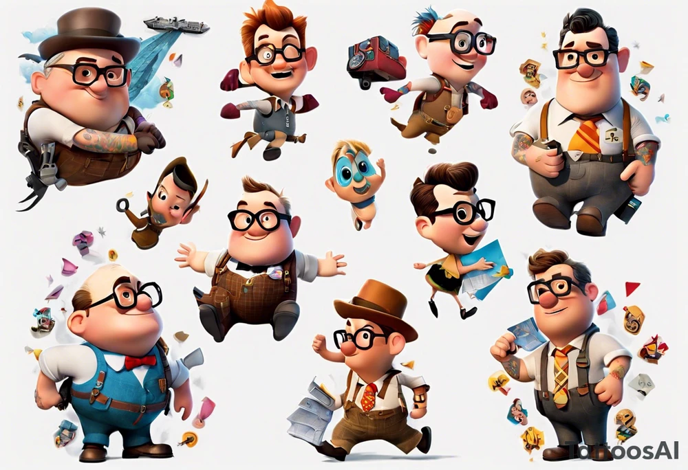 up! movie character tattoo idea