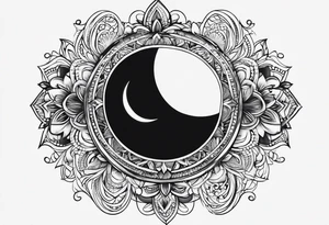 simple eclipse tattoo idea