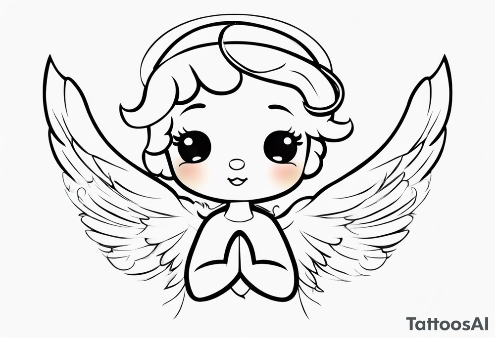 Little angel tattoo idea