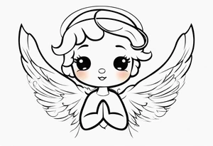 Little angel tattoo idea