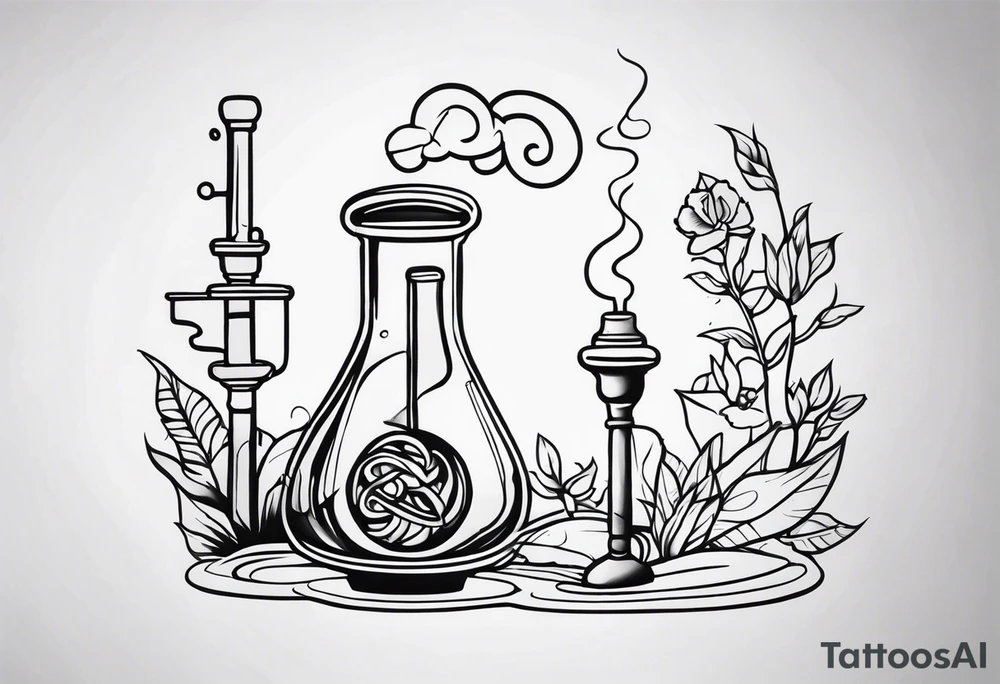 A pretty bong tattoo idea