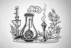 A pretty bong tattoo idea