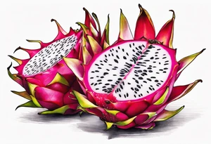 Dragon fruit tattoo idea