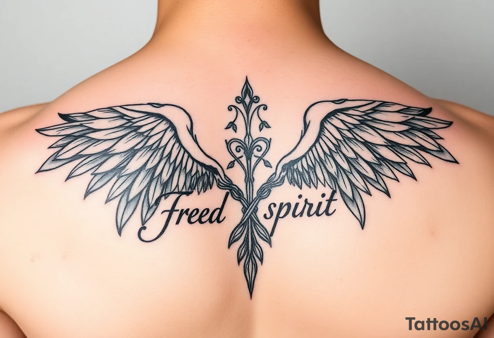 love, courage, free spirit and prosperity tattoo idea