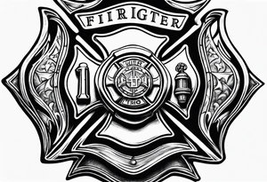 Firefighter Maltese cross tattoo idea