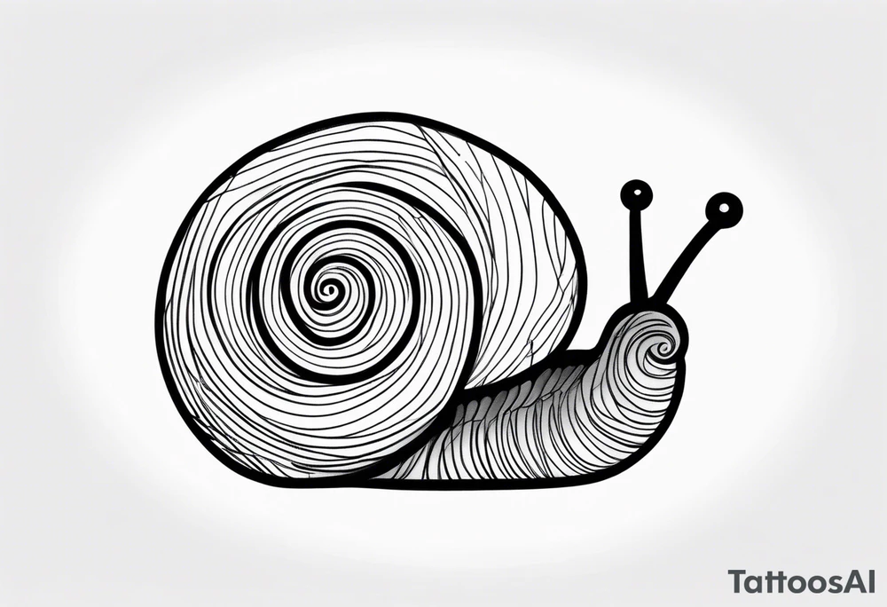 Whimsical Snail tattoo idea