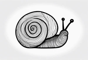 Whimsical Snail tattoo idea