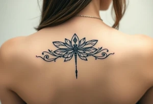 Lotus with dragonfly tattoo idea