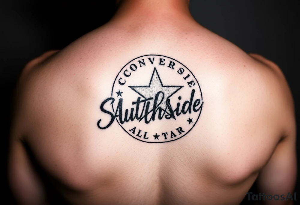 converse all-star logo with it saying Southside all star inside tattoo idea