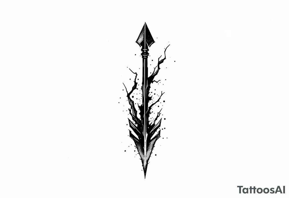 one  arrow  that look down tattoo idea