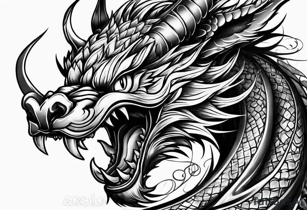 dragao entre cerejeiras tattoo idea