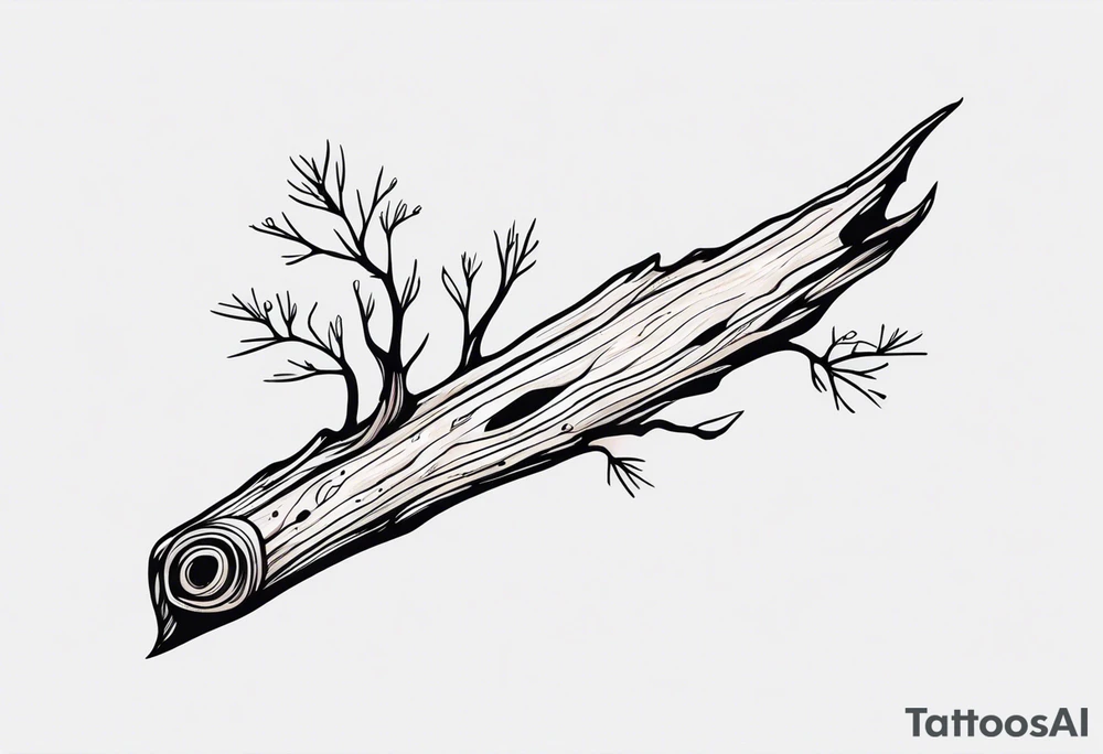 Driftwood stick tattoo idea