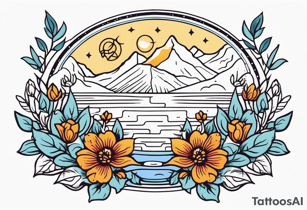 baptize in river



old school vintage simple traditional design with vintage flowers surrounding
bold color simple tattoo idea