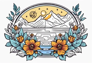 baptize in river



old school vintage simple traditional design with vintage flowers surrounding
bold color simple tattoo idea