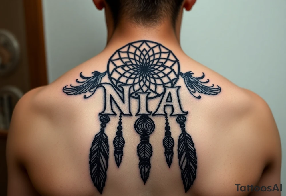 Letters, Nia.  With a dreamcatcher tattoo idea