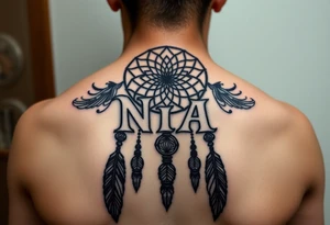 Letters, Nia.  With a dreamcatcher tattoo idea