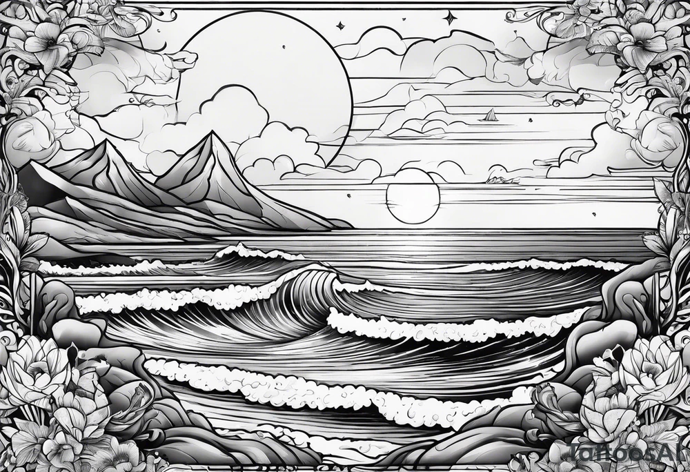 Serpend im meer tattoo idea