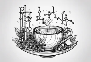 Chemistry caffeine molecular structure tattoo idea