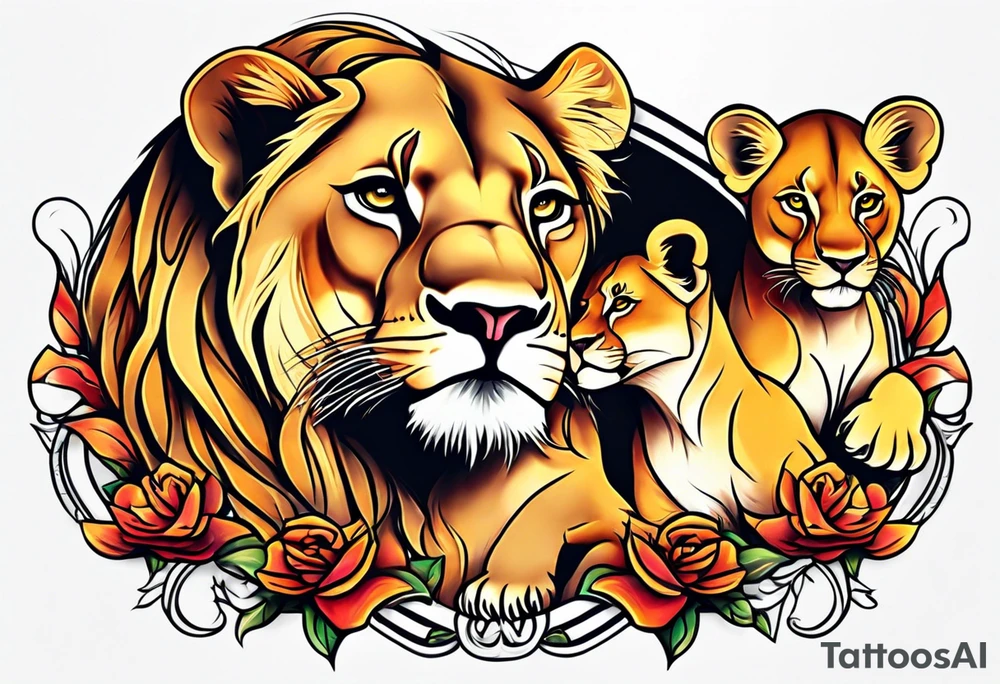 Lioness & Cubs tattoo idea