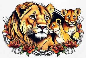 Lioness & Cubs tattoo idea