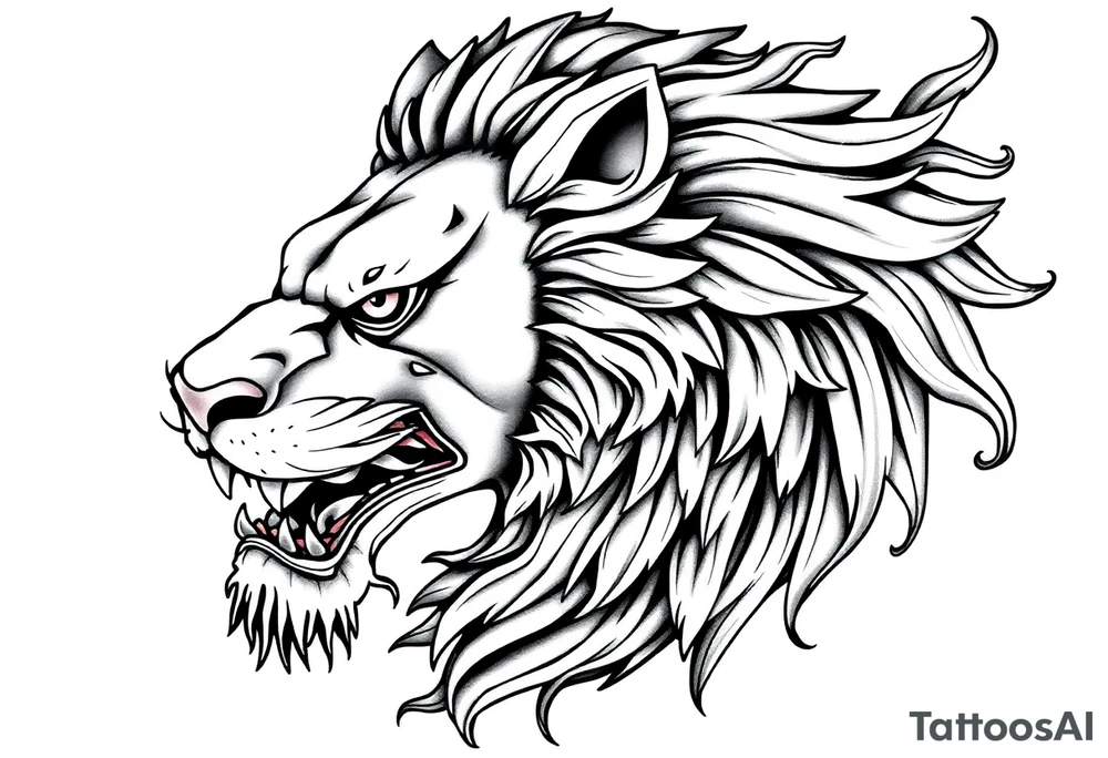 a majestic lion tattoo idea