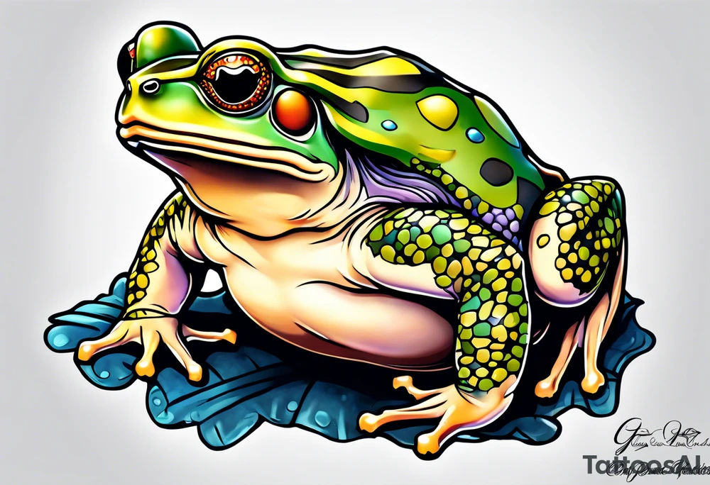 Gamakichi toad tattoo idea