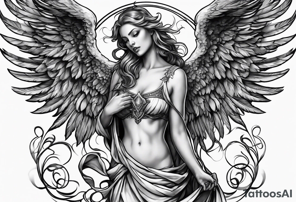 Angel from hell tattoo idea