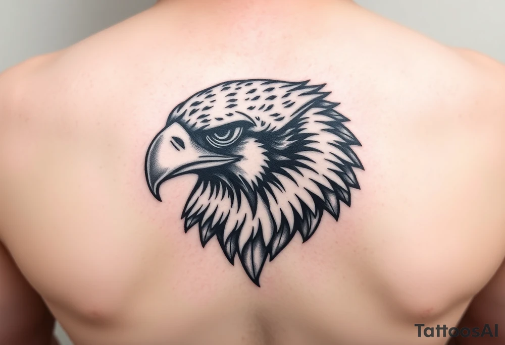 Hawk face as the eastern edge of Iowa tattoo idea