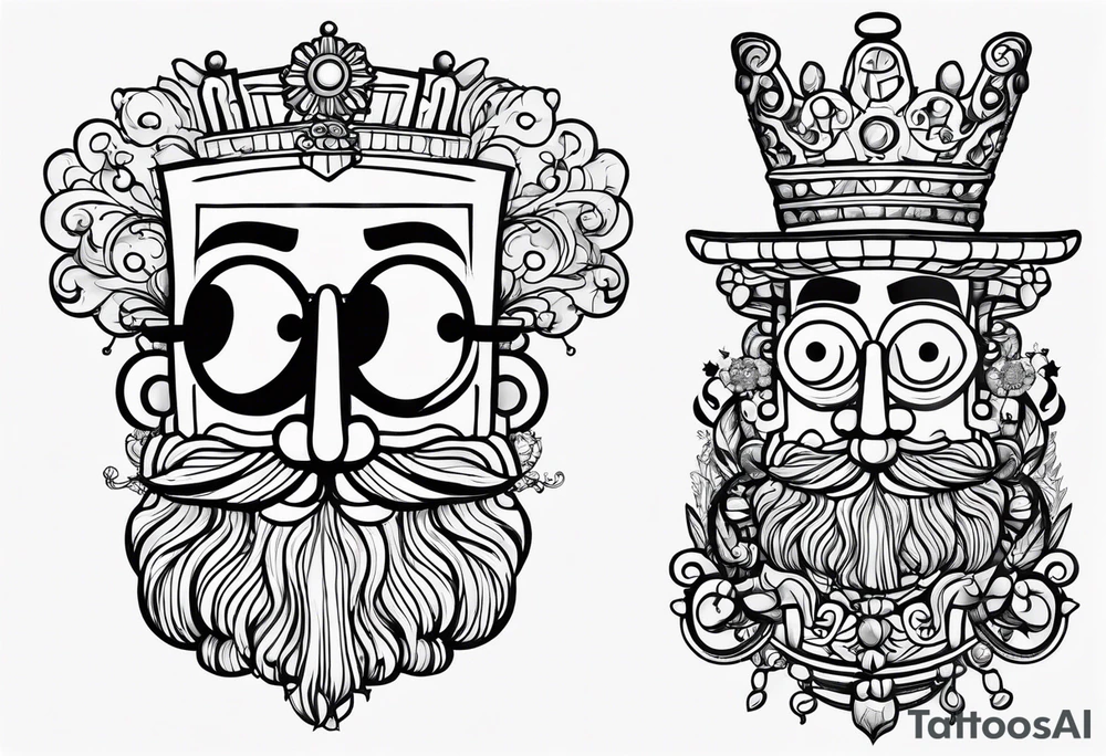 SpongeBob hanging with Marcus Aurelius tattoo idea