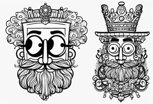 SpongeBob hanging with Marcus Aurelius tattoo idea