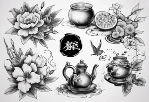 Still life scene tattoo idea