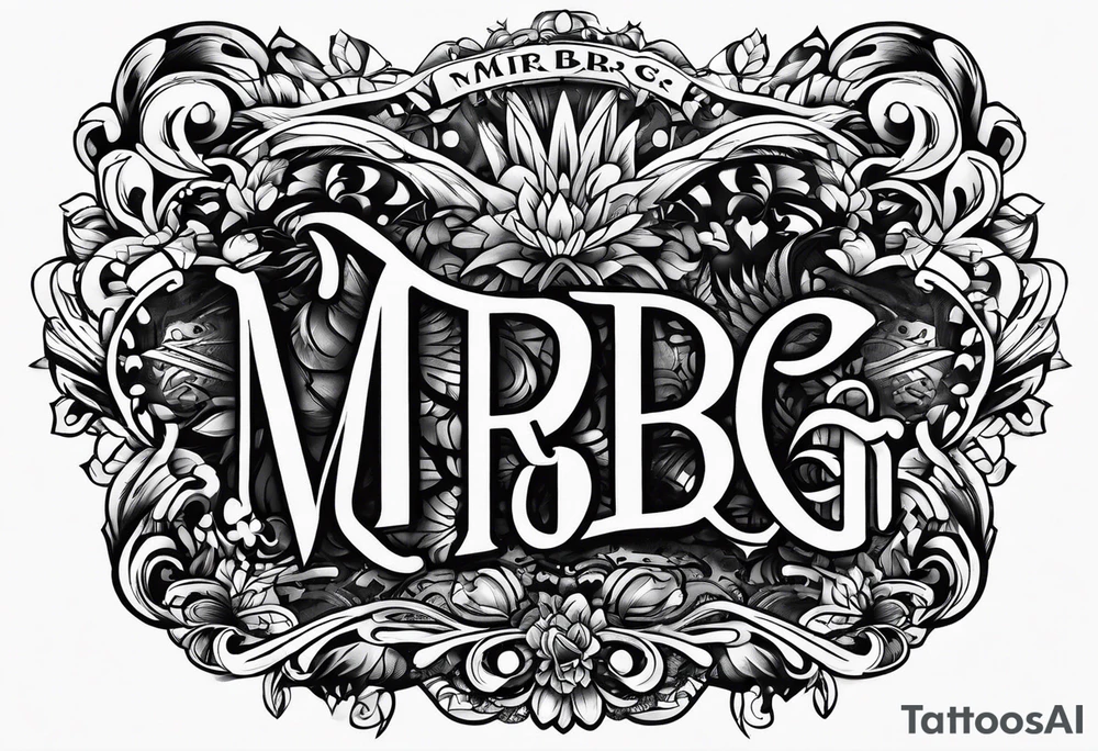 word: "MRBG" tattoo idea