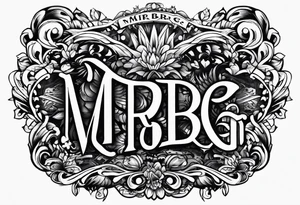 word: "MRBG" tattoo idea