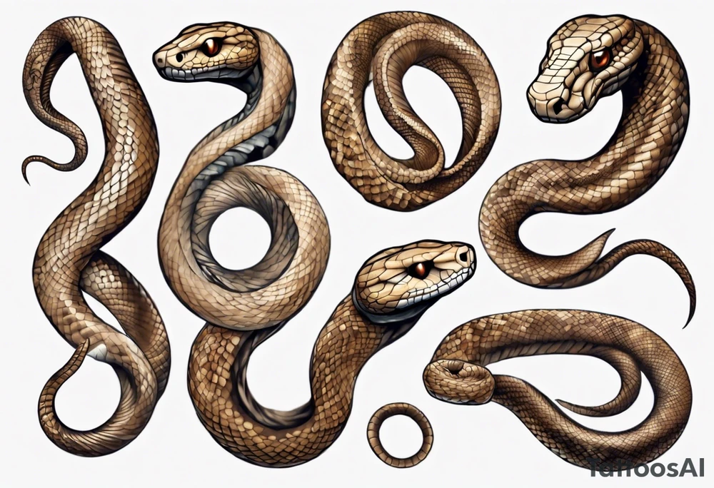 brown/beige regius snake tattoo idea