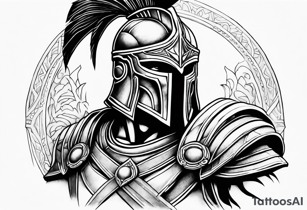 Spartan warrior tattoo idea