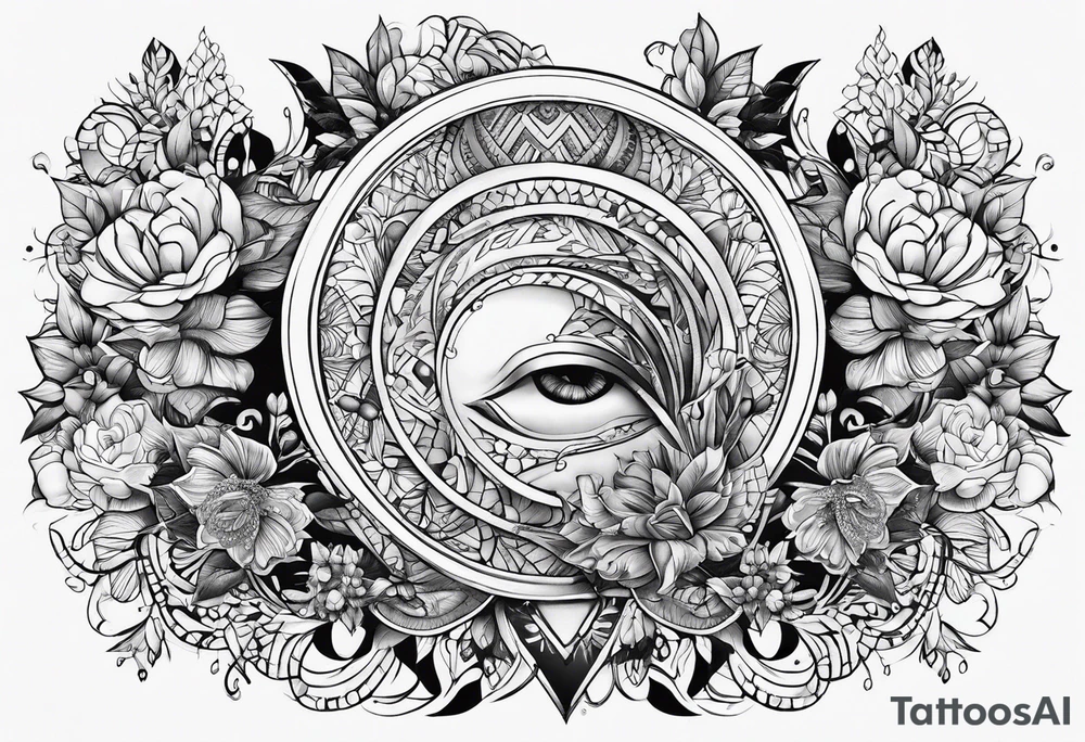 Underboob tattoo that follows the shape of the boob tattoo idea