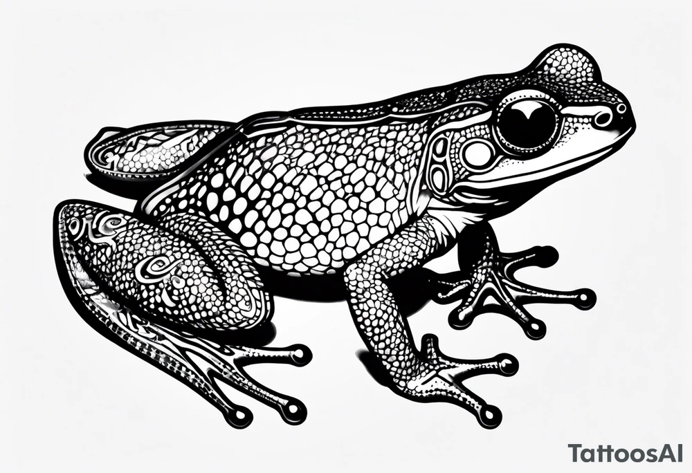 coqui symbol above knee tattoo idea