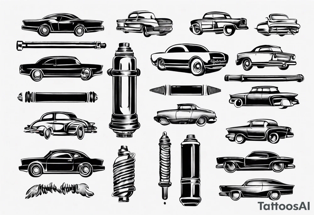 Car muffler tattoo idea