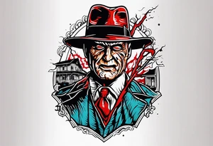 american traditional tattoo of the nightmare on elm street tattoo idea