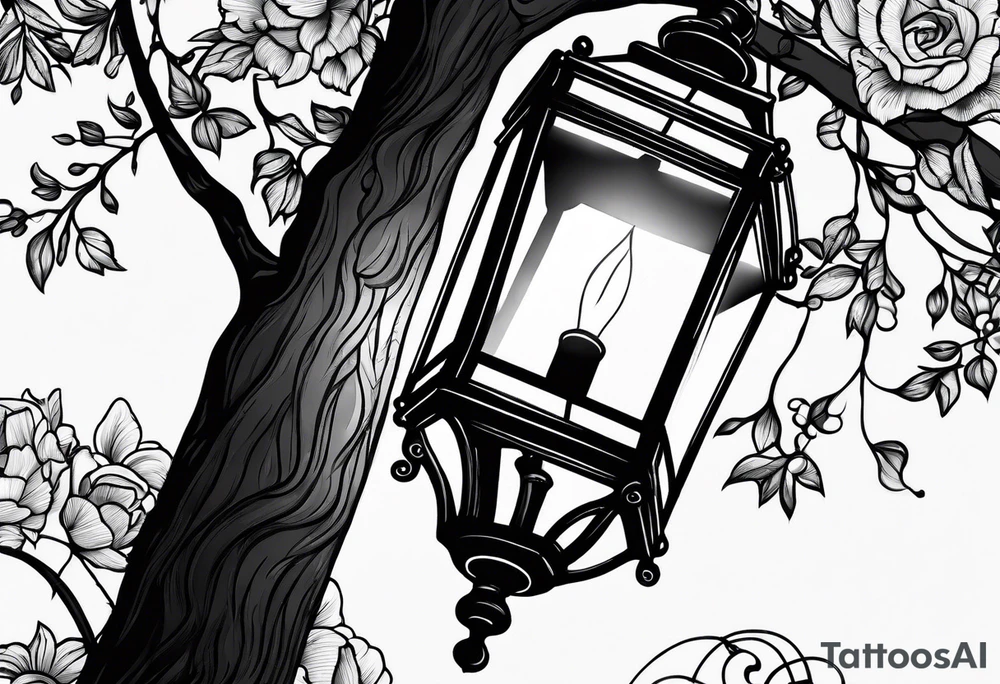 Street lamp tattoo idea
