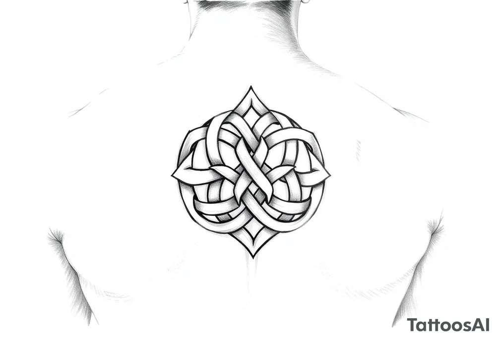 A Celtic knot on the left pec tattoo idea