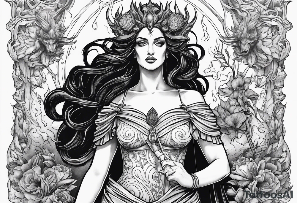 Hades and Persephone in Hell tattoo idea