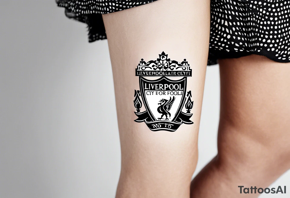 Small tattoo for a woman who love the Liverpool city, I would like to write the name of the city creating a heart shape, just text no places and no football tattoo idea
