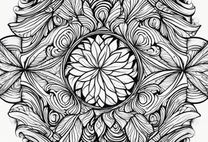 Fractals leaf tattoo idea