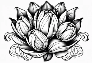 Gothic Dutch tulips tattoo tattoo idea