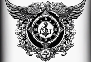 staff of caduceus square and compass tattoo idea