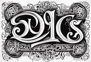 “900 DAYS” large gothic script tattoo tattoo idea