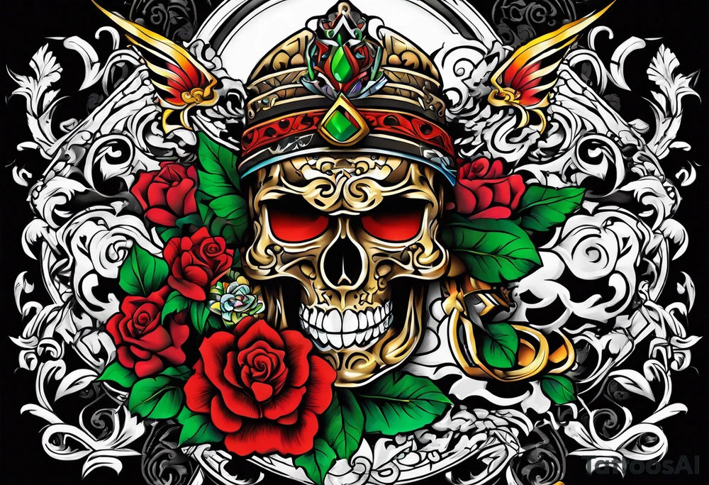 T-shirt with old school tattoo prints tattoo idea