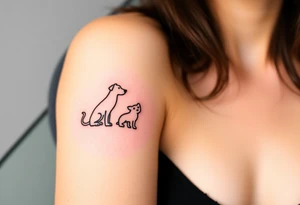 Pet friendship tattoo idea