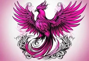 Phoenix pink tattoo idea